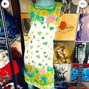 ✨ SOLD ✨ Vintage Retro Rockabilly Boho Floral Casual House Dress